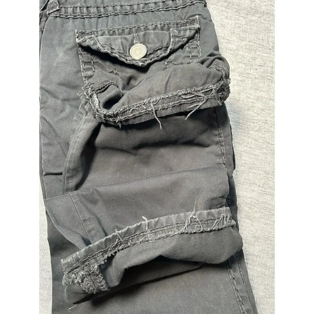 Vintage True Religion Ricky Super T Pants Mens 36x30 Relaxed Straight Black USA
